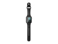 Pulseira de silicone para relógio Techancy, KC2115, com protetor de ecrã, compatível com Apple Watch 44 mm, Preto
