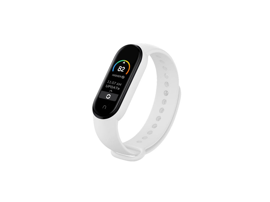 Techancy Pulseira De Silicone Branca KC2104, Compatível Com A Mi3/4 Smart Band, Material De Silicone, Macio E Confortável.