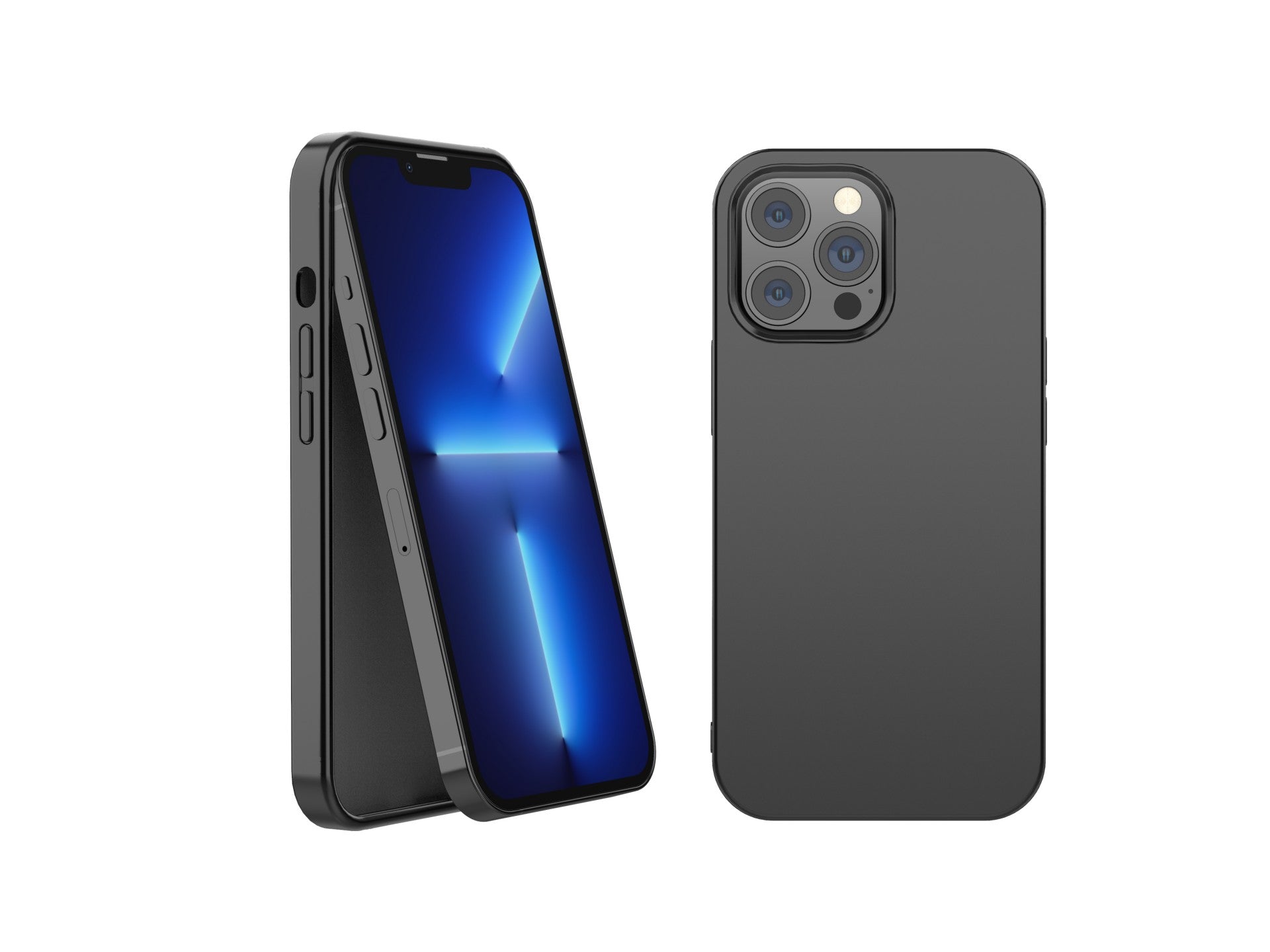 Capa para telemóvel Techancy New TPU Preto, KX5601, com proteção para a lente da câmara, compatível com iPhone 14 Pro