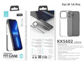 Capa transparente para telemóvel Techancy New Acrylic, KX5602, compatível com iPhone 14 Pro, transparente + Preto