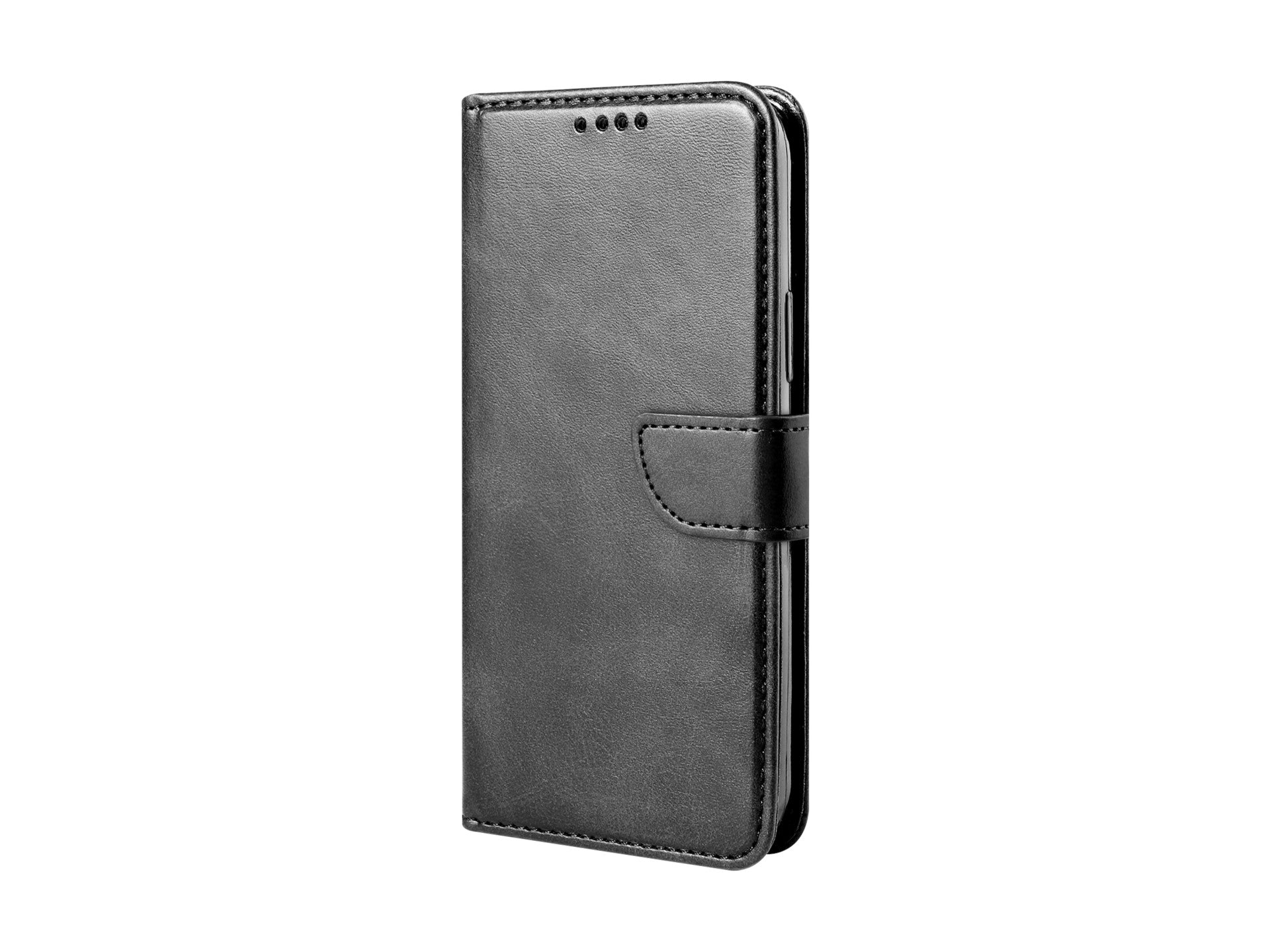 Capa flip em couro para telemóvel com 3 ranhuras para cartões, KX5600, função suporte e proteção contra quedas, compatível com iPhone 14 Pro, Preto